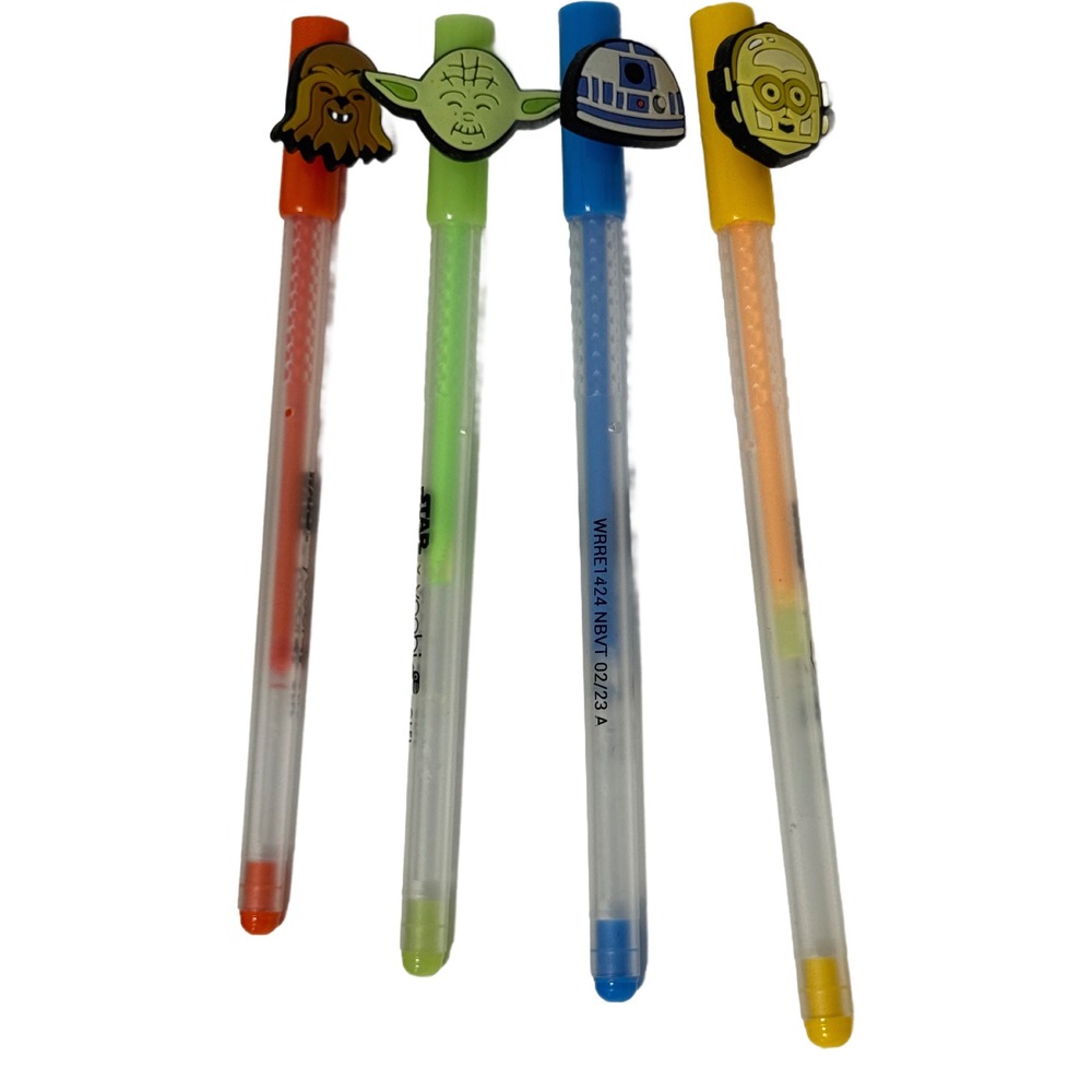 Star Wars x Yoobi Gel Pens‎ Set Chewbacca Yoda R2D2 C3PO